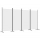 Sonata H Параван за стая, бял, 4 панела, 346x180 см, плат