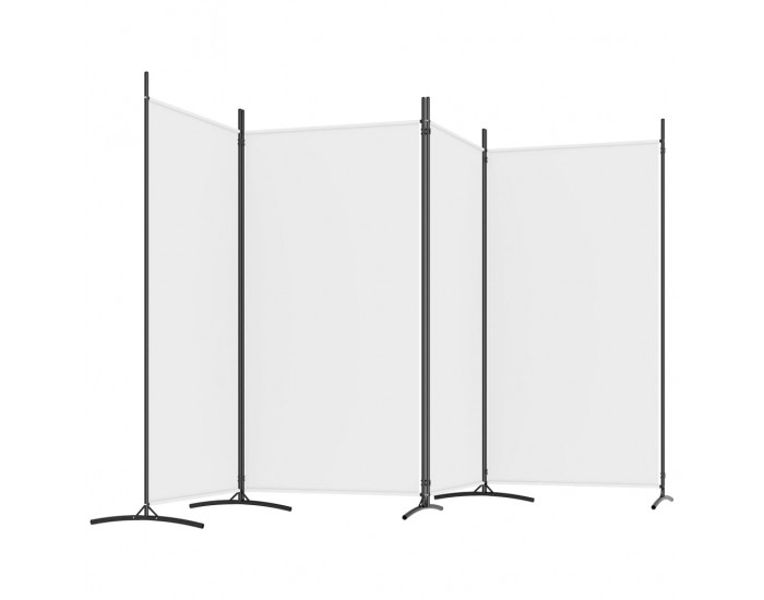 Sonata H Параван за стая, бял, 4 панела, 346x180 см, плат