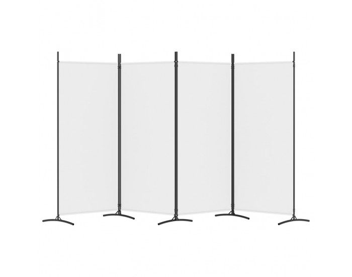 Sonata H Параван за стая, бял, 4 панела, 346x180 см, плат