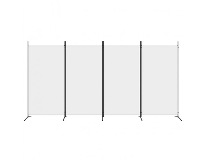 Sonata H Параван за стая, бял, 4 панела, 346x180 см, плат