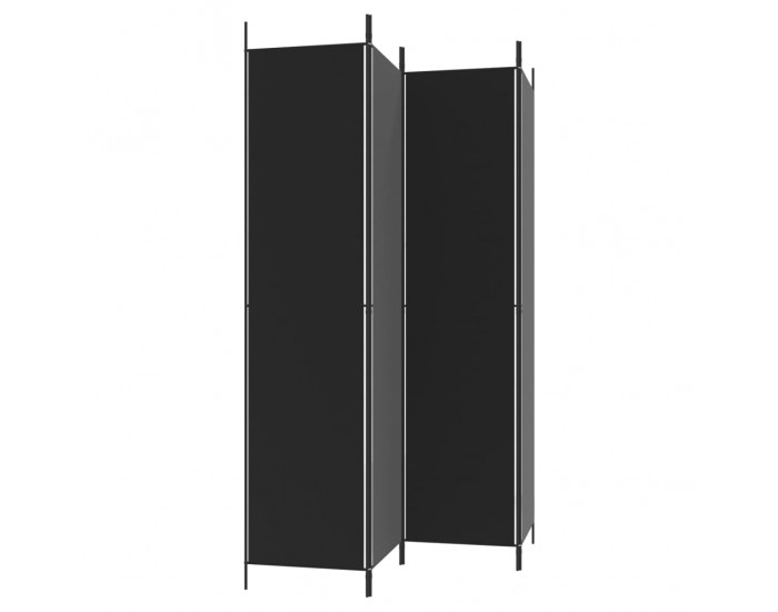 Sonata H Параван за стая, 4 панела, черен, 200x220 cм, плат