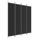 Sonata H Параван за стая, 4 панела, черен, 200x220 cм, плат