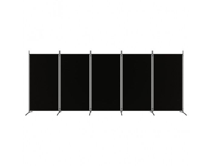 Sonata H Параван за стая, 5 панела, черен, 433x180 см, плат