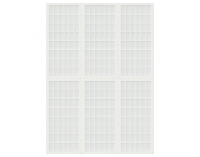 Sonata H Параван за стая, 3 панела, в японски стил, 120x170 cм, бял