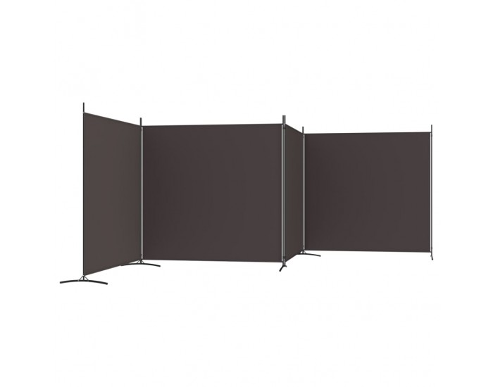Sonata H Параван за стая, 4 панела, кафяв, 698x180 см, плат