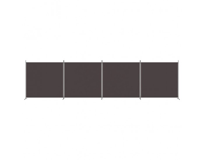 Sonata H Параван за стая, 4 панела, кафяв, 698x180 см, плат