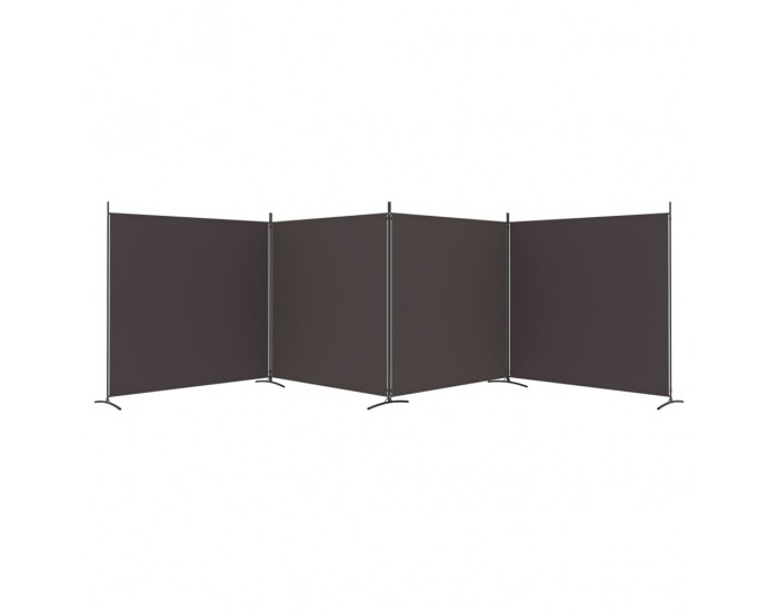 Sonata H Параван за стая, 4 панела, кафяв, 698x180 см, плат