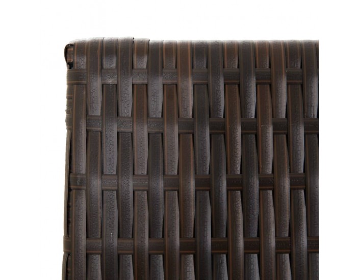 Sonata H Параван за стая, 4 панела, кафяв, полиратан