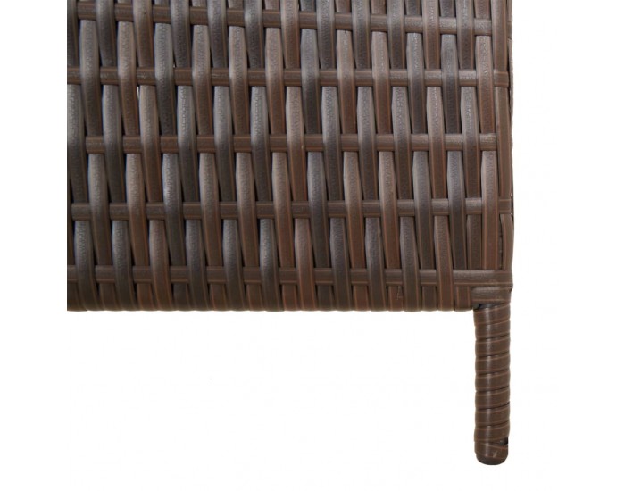 Sonata H Параван за стая, 4 панела, кафяв, полиратан