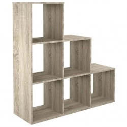 FMD Преграда за стая с 6 отделения, 104,3x32,6x106,5 см, пясъчен дъб - Fmd