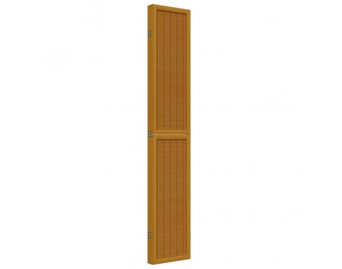 Sonata H Разделител за стая, 5 панела, кафяв, дърво пауловния масив