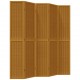 Sonata H Разделител за стая, 5 панела, кафяв, дърво пауловния масив