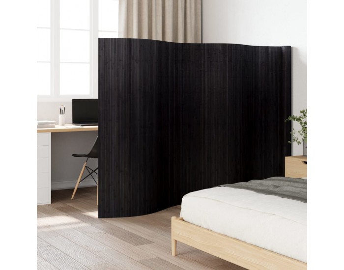 Sonata H Преграда за стая, черен, 165x600 см, бамбук