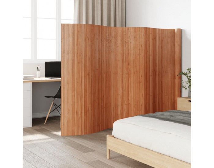 Sonata H Преграда за стая, кафяв, 165x600 см, бамбук