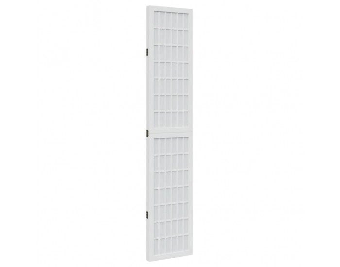 Sonata H Разделител за стая, 3 панела, бял, дърво пауловния масив