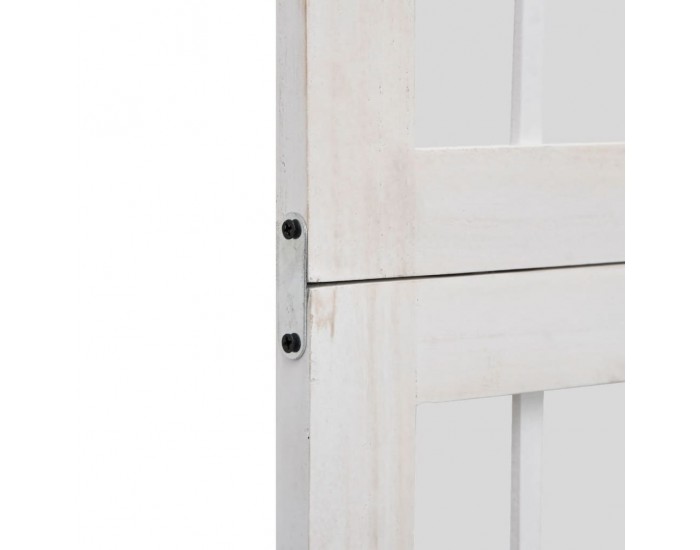 Sonata H Разделител за стая, 3 панела, бял, дърво пауловния масив