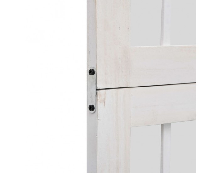 Sonata H Разделител за стая, 4 панела, бял, дърво пауловния масив