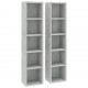 Sonata H CD шкафове, 2 бр, бетонно сиви, 21x16x93,5 см, ПДЧ Sonata H CD шкафове, 2 бр, бетонно сиви, 21x16x93,5 см, ПДЧ