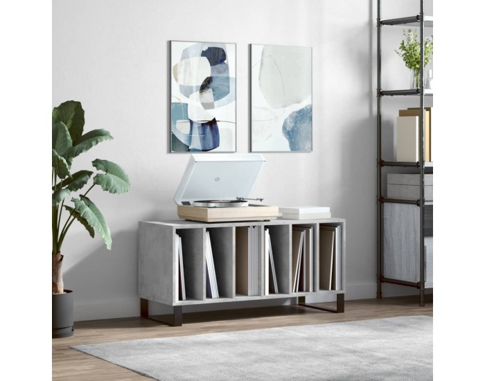 Sonata H Шкаф за винилови плочи бетонно сив 100x38x48 см инженерно дърво