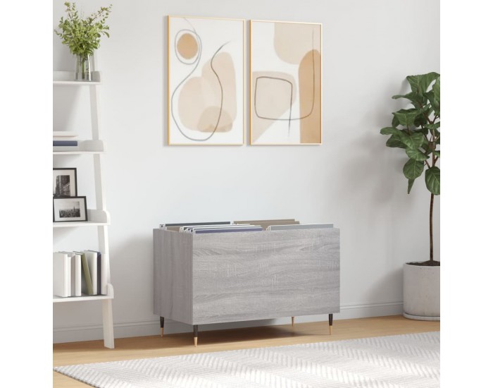 Sonata H Шкаф за винилови плочи сив сонома 74,5x38x48 см инженерно дърво