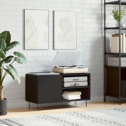 Sonata H Шкаф за грамофонни плочи черен 85x38x48 см инженерно дърво - ТВ шкафове