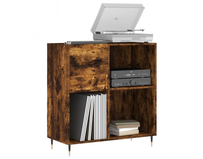 Sonata H Шкаф за винилови плочи опушен дъб 84,5x38x89 см инженерно дърво