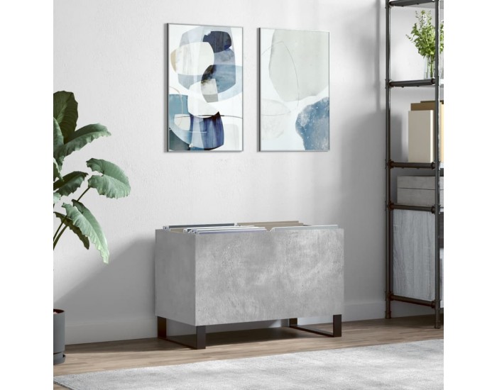 Sonata H Шкаф за грамофонни плочи сив 74,5x38x48 см инженерно дърво