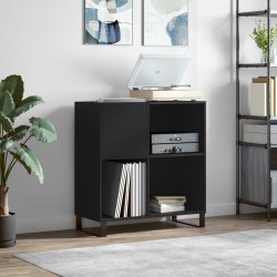 Sonata H Шкаф за грамофонни плочи черен 84,5x38x89 см инженерно дърво - ТВ шкафове