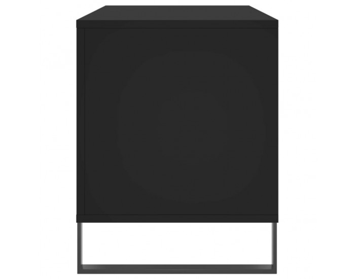 Sonata H Шкаф за грамофонни плочи черен 100x38x48 см инженерно дърво