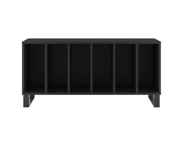 Sonata H Шкаф за грамофонни плочи черен 100x38x48 см инженерно дърво