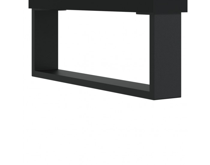 Sonata H Шкаф за грамофонни плочи черен 100x38x48 см инженерно дърво