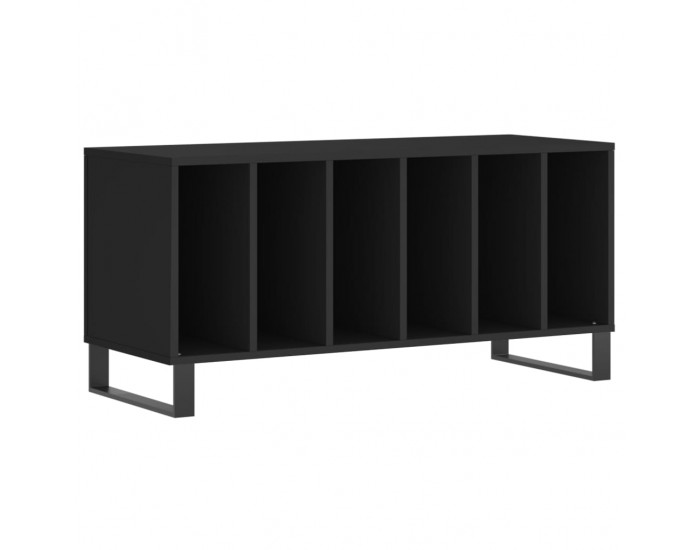 Sonata H Шкаф за грамофонни плочи черен 100x38x48 см инженерно дърво