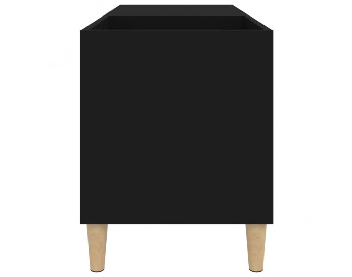 Sonata H Шкаф за грамофонни плочи черен 84,5x38x48 см инженерно дърво