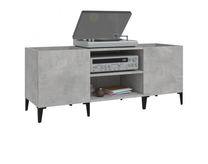 Sonata H Шкаф за грамофонни плочи сив 121x38x48 см инженерно дърво