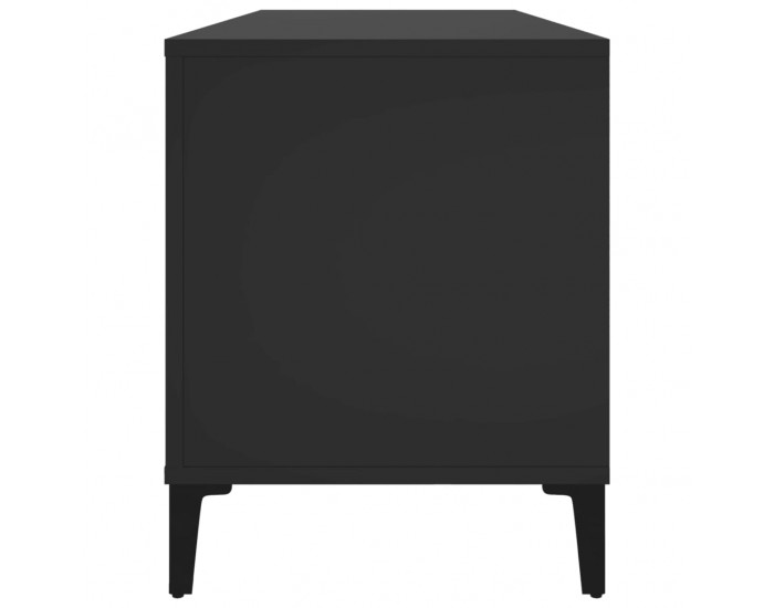 Sonata H Шкаф за грамофонни плочи черен 100x38x48 см инженерно дърво