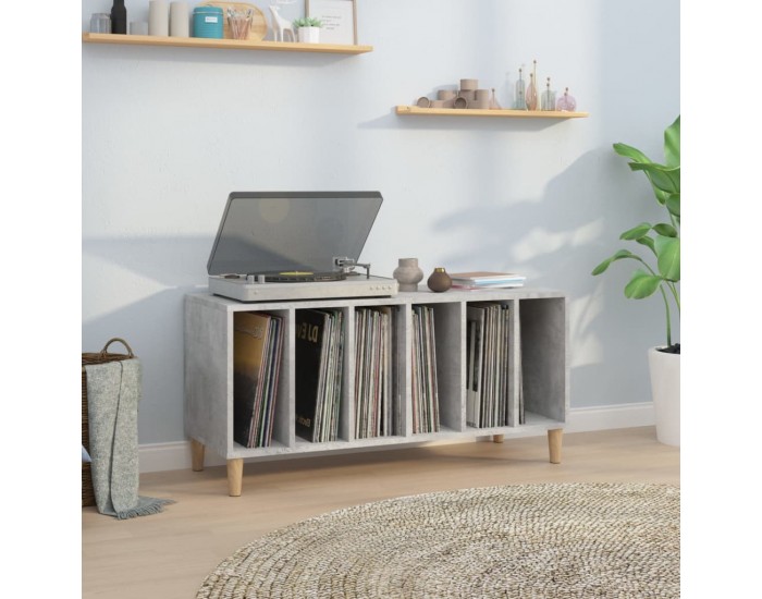 Sonata H Шкаф за винилови плочи бетонно сив 100x38x48 см инженерно дърво