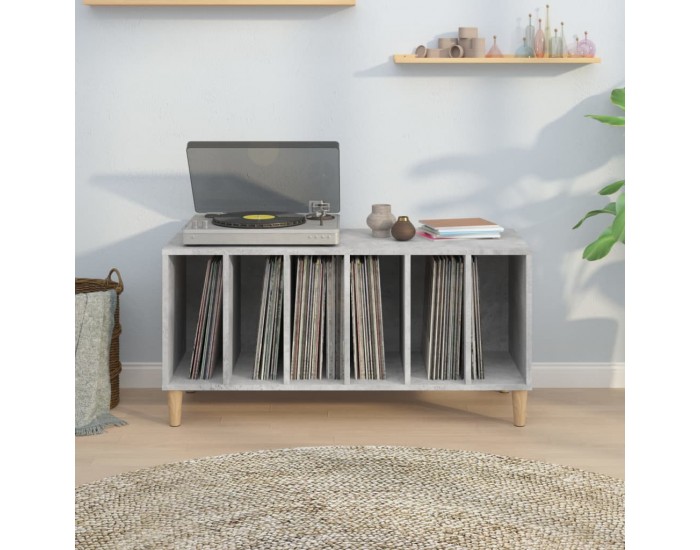 Sonata H Шкаф за винилови плочи бетонно сив 100x38x48 см инженерно дърво