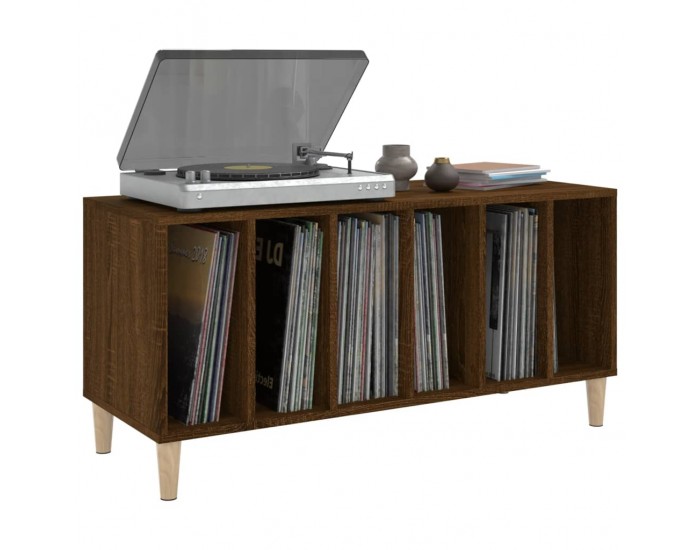 Sonata H Шкаф за винилови плочи кафяв дъб 100x38x48 см инженерно дърво