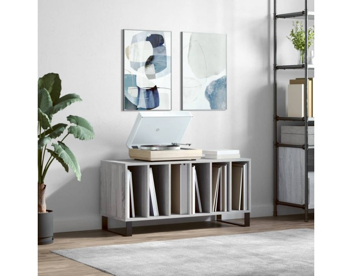 Sonata H Шкаф за винилови плочи сив сонома 100x38x48 см инженерно дърво Sonata H Шкаф за винилови плочи сив сонома 100x38x48 см инженерно дърво