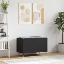 Sonata H Шкаф за грамофонни плочи черен 74,5x38x48 см инженерно дърво - ТВ шкафове