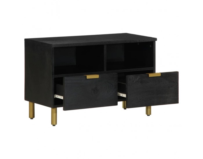 Sonata H ТВ шкаф, черен, 70x33x46 см, инженерно дърво
