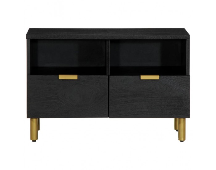 Sonata H ТВ шкаф, черен, 70x33x46 см, инженерно дърво