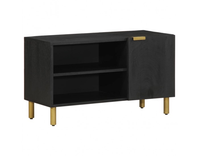Sonata H ТВ шкаф, черен, 80x33x46 см, инженерно дърво