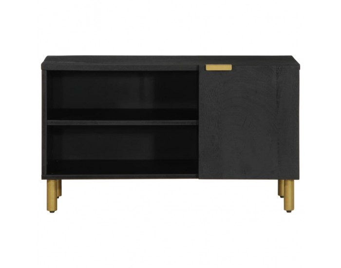 Sonata H ТВ шкаф, черен, 80x33x46 см, инженерно дърво