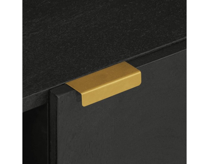 Sonata H ТВ шкаф, черен, 80x33x46 см, инженерно дърво