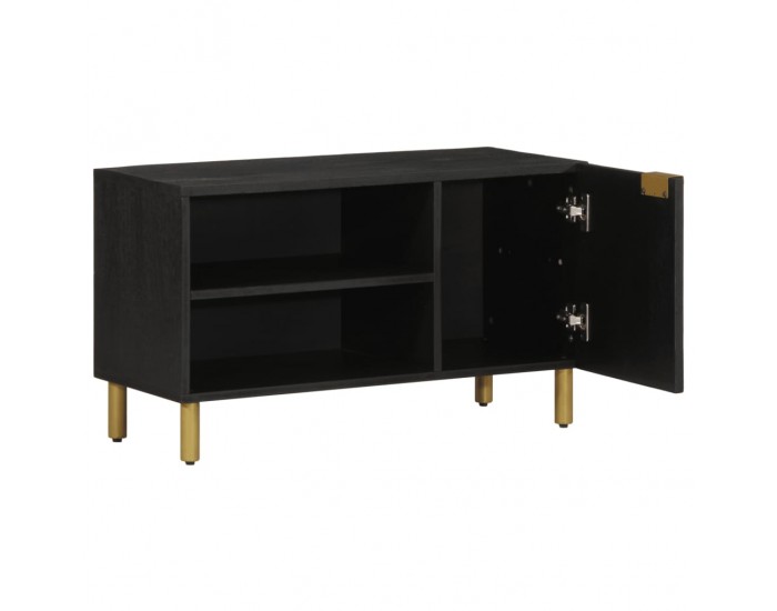 Sonata H ТВ шкаф, черен, 80x33x46 см, инженерно дърво