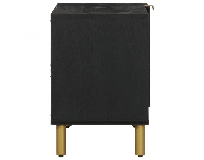 Sonata H ТВ шкаф, черен, 80x33x46 см, инженерно дърво