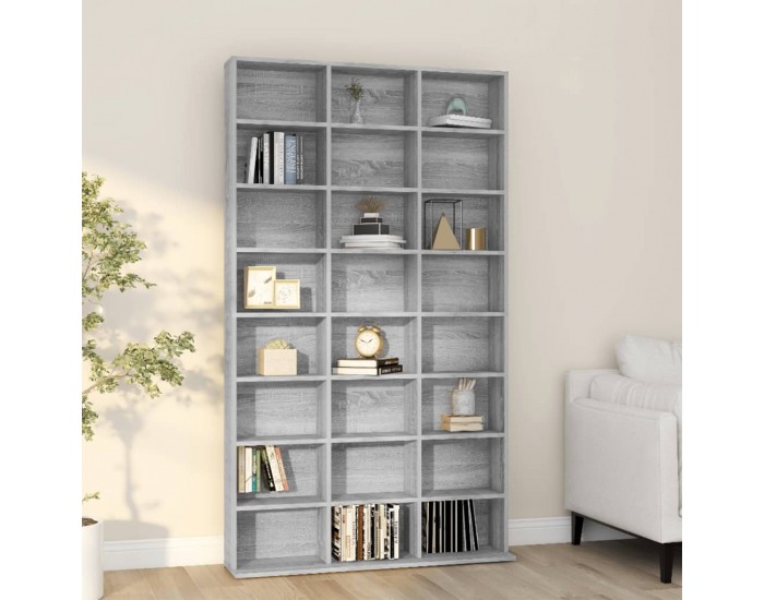 Sonata H Етажерка за дискове сив сонома 102x23x177,5 см инженерно дърво