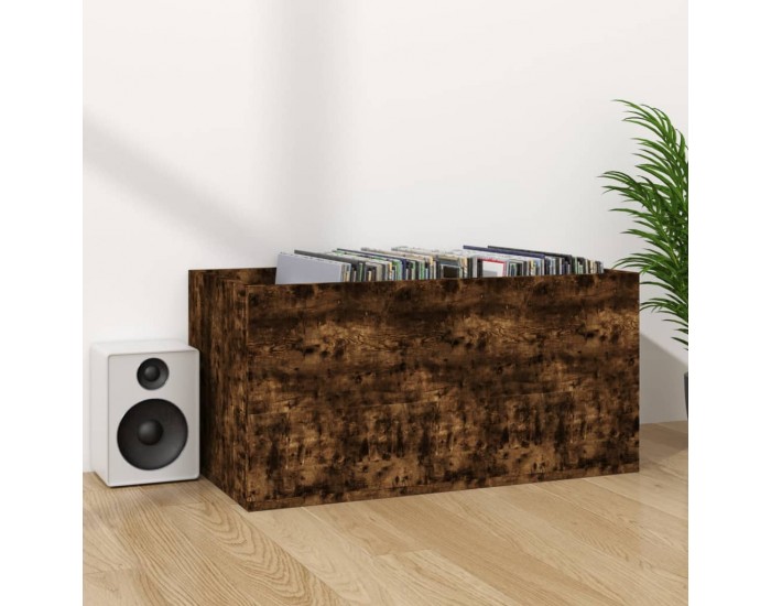 Sonata H Шкаф за винилови плочи опушен дъб 71x34x36 см инженерно дърво