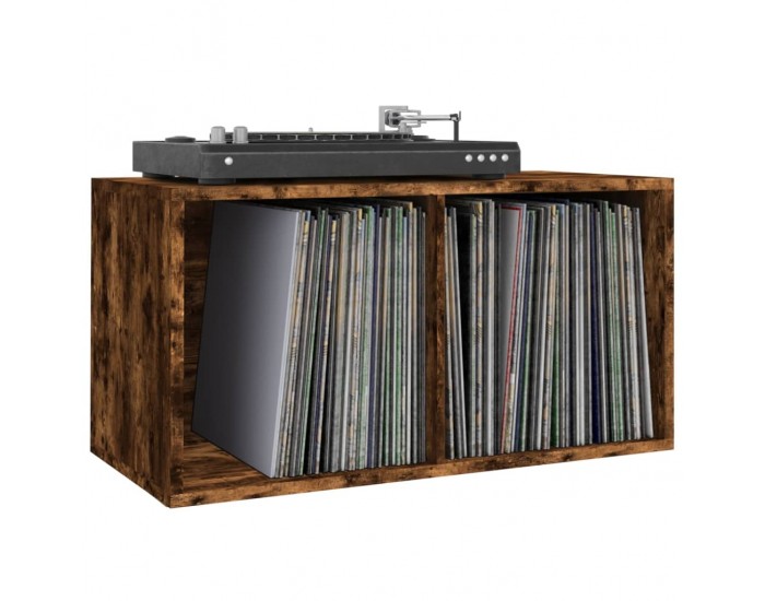 Sonata H Шкаф за винилови плочи опушен дъб 71x34x36 см инженерно дърво